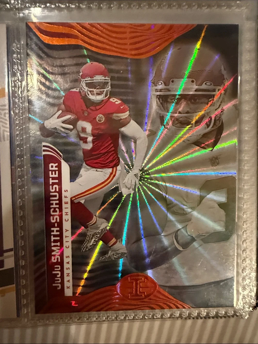 Kansas City Chiefs Red Football Trading Card -Card juju smith schuster